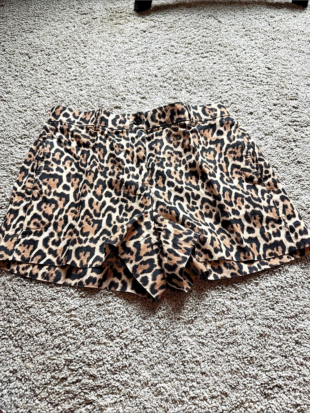 J.Crew 3" Harbor short in leopard linen Leopard Linen High Waist Shorts Small